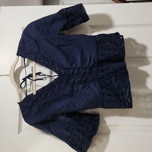 Abercrombie & Fitch Navy crop top